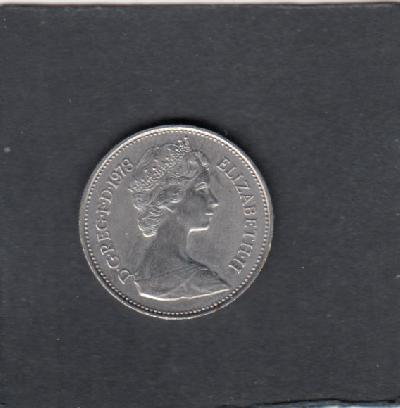 Beschrijving: 5 Pence ELIZABETH II